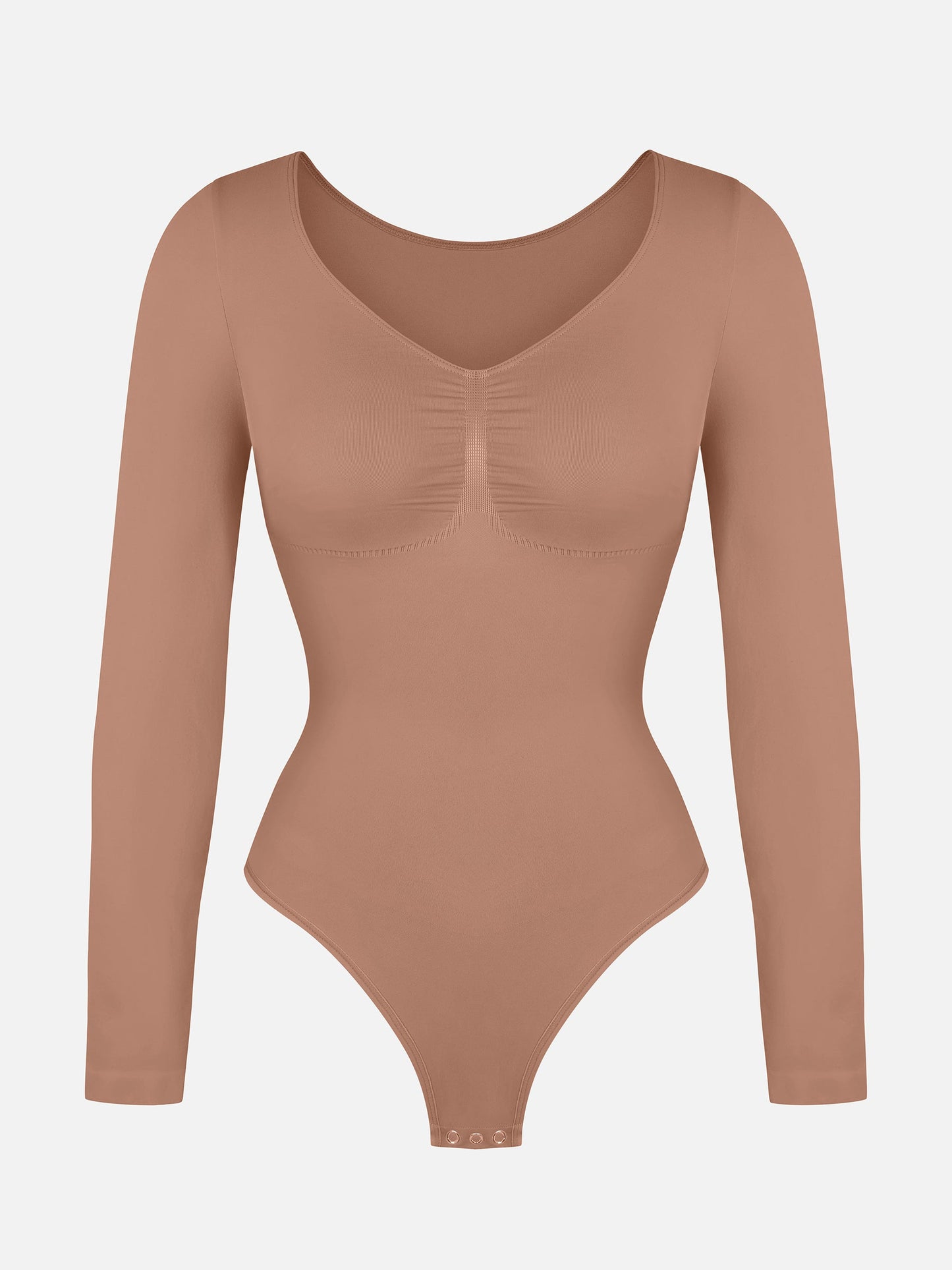 Tammy | Naadloze Bodysuit Lange Mouw Beige