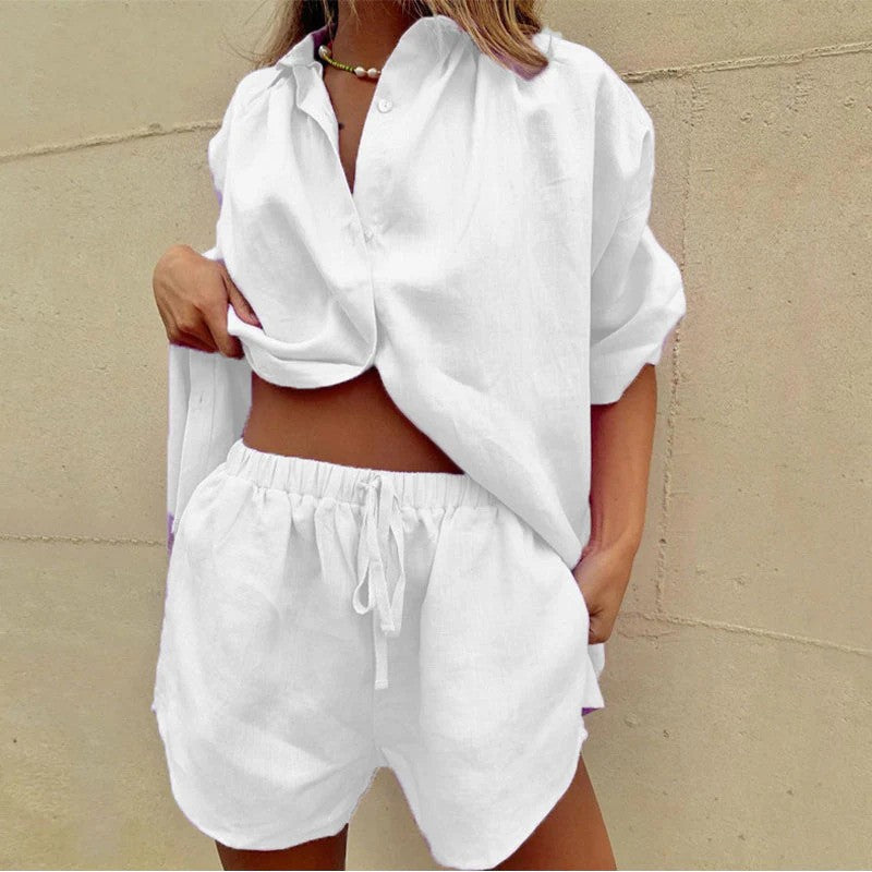 LEONIE | Lichte Blouse en Broek Set