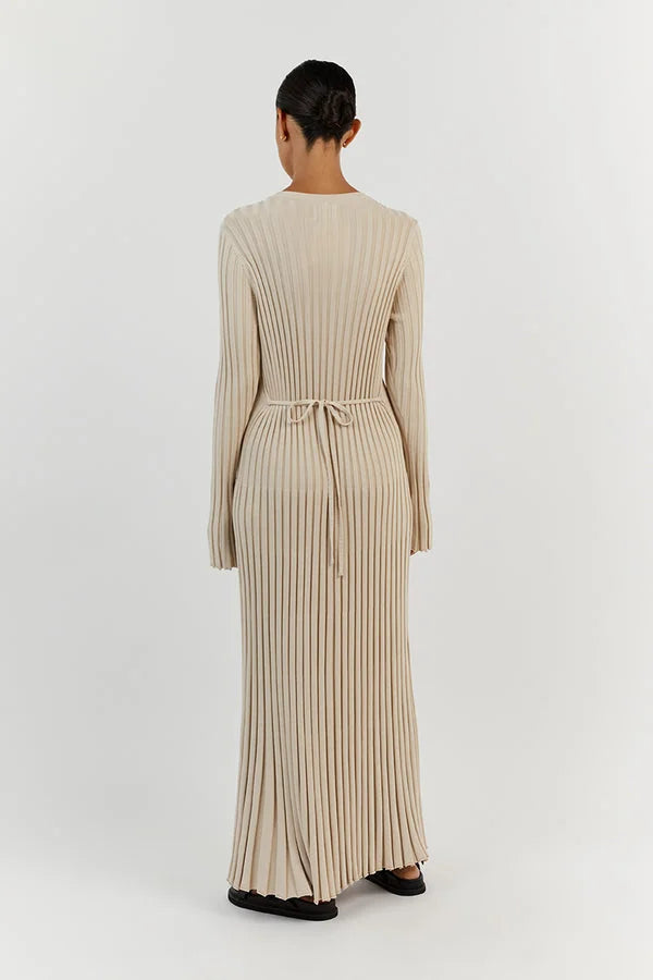 Merida | Elegante Gebreide Jurk met Lange Mouwen