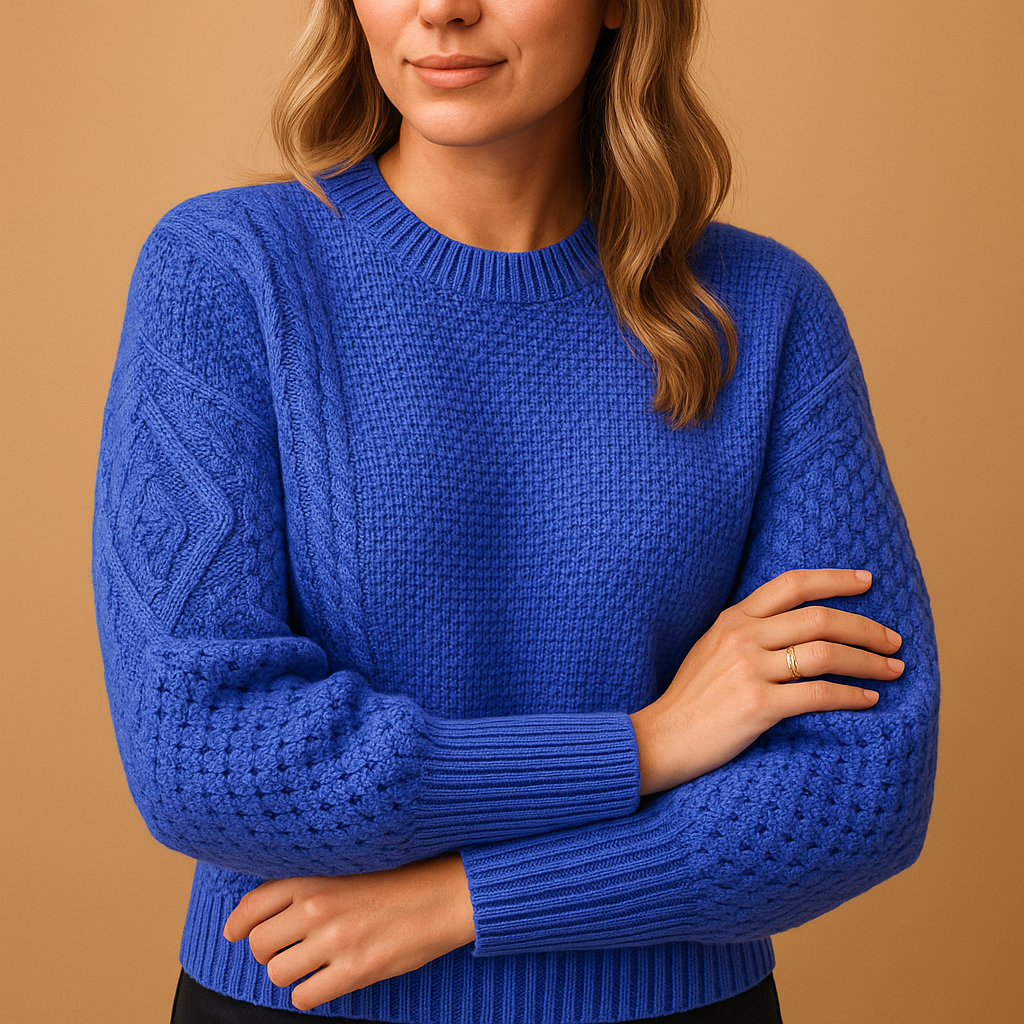 Annika - Gebreide damestrui met ronde hals