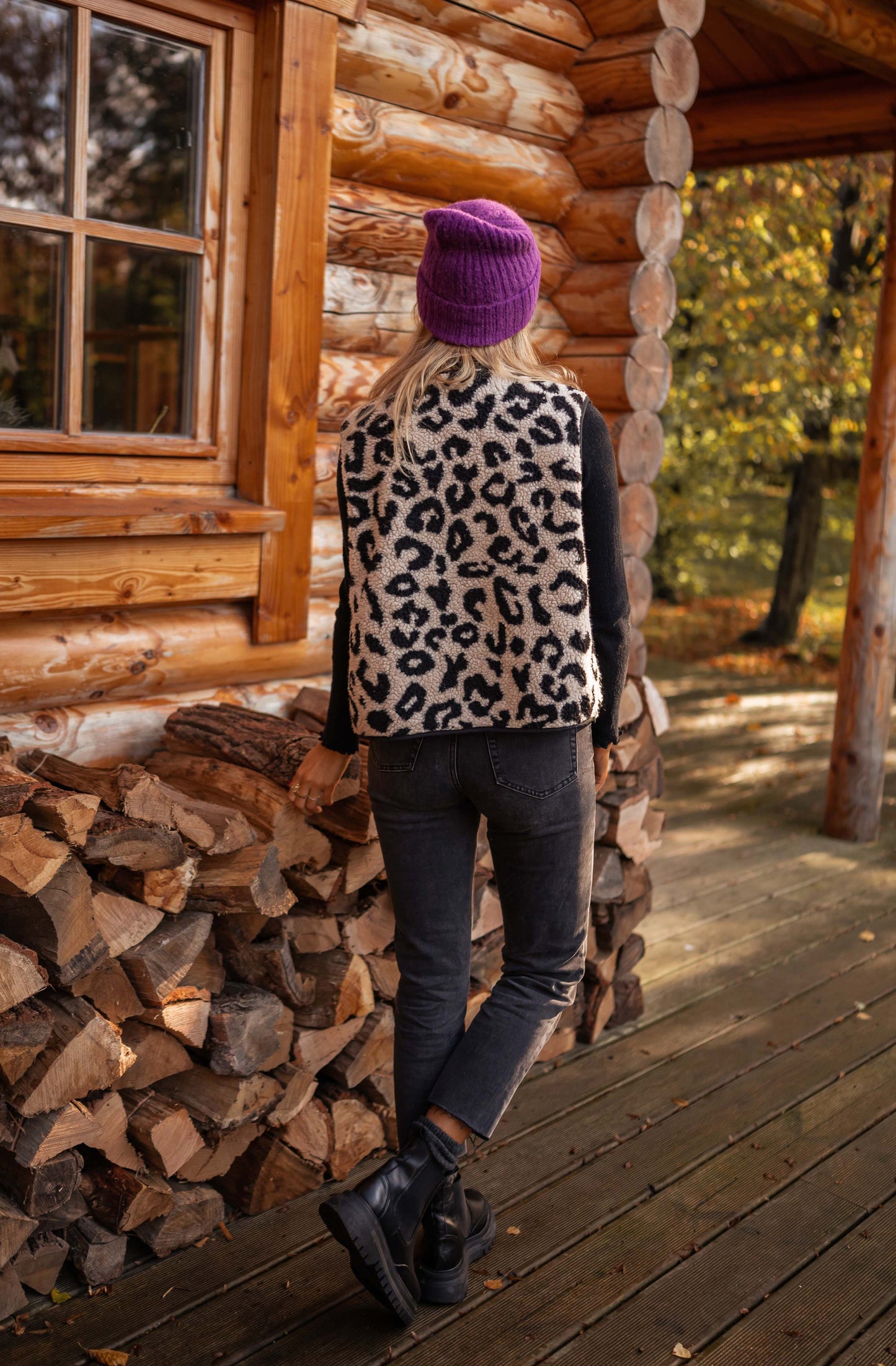 Maxe | Stoere Bodywarmer Met Luipaardprint