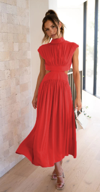 Alice | Flatterende Maxi-Jurk met Uitgesneden Taille