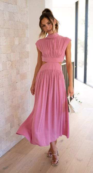 Alice | Flatterende Maxi-Jurk met Uitgesneden Taille