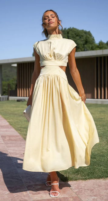 Alice | Flatterende Maxi-Jurk met Uitgesneden Taille