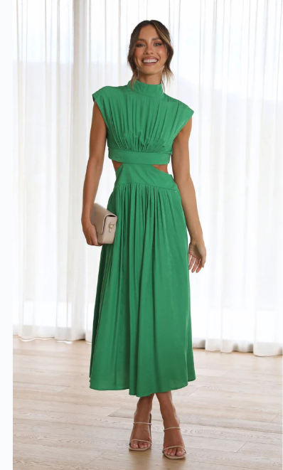Alice | Flatterende Maxi-Jurk met Uitgesneden Taille