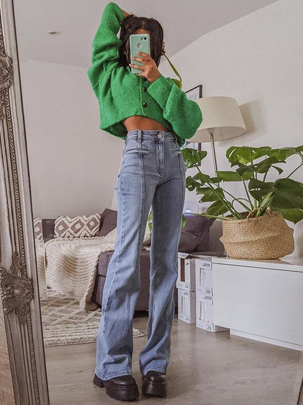 JENNIFER | Vintage Flare Jeans met Sterrendetail