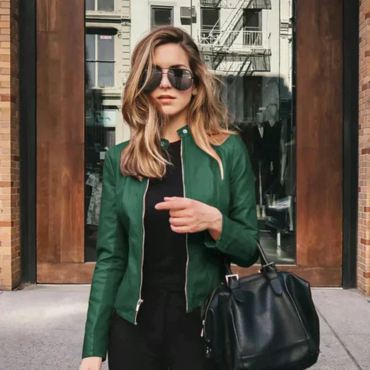 Cindy | Leren Herfst Jas voor dames
