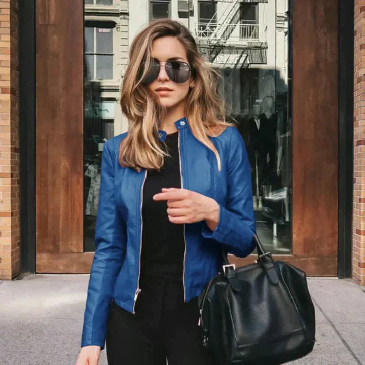 Cindy | Leren Herfst Jas voor dames