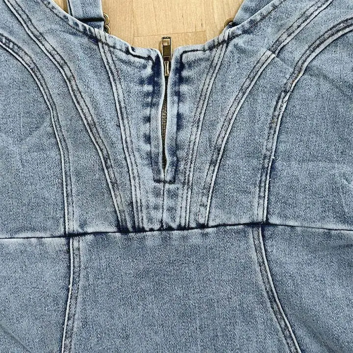 Delfina – Verstelbare Zomerse Denim Jurk voor dames