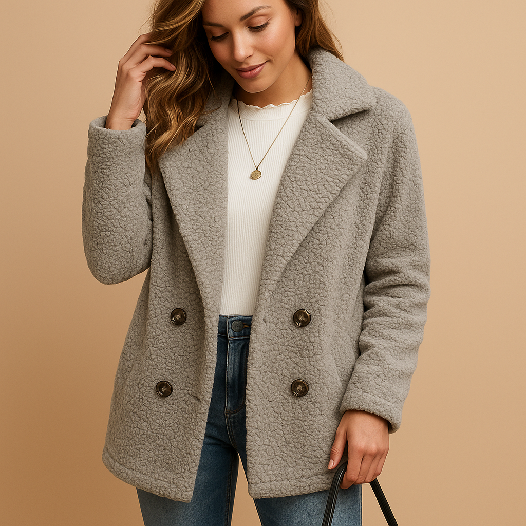 Keyla | Korte winterjas met knoopsluiting voor dames