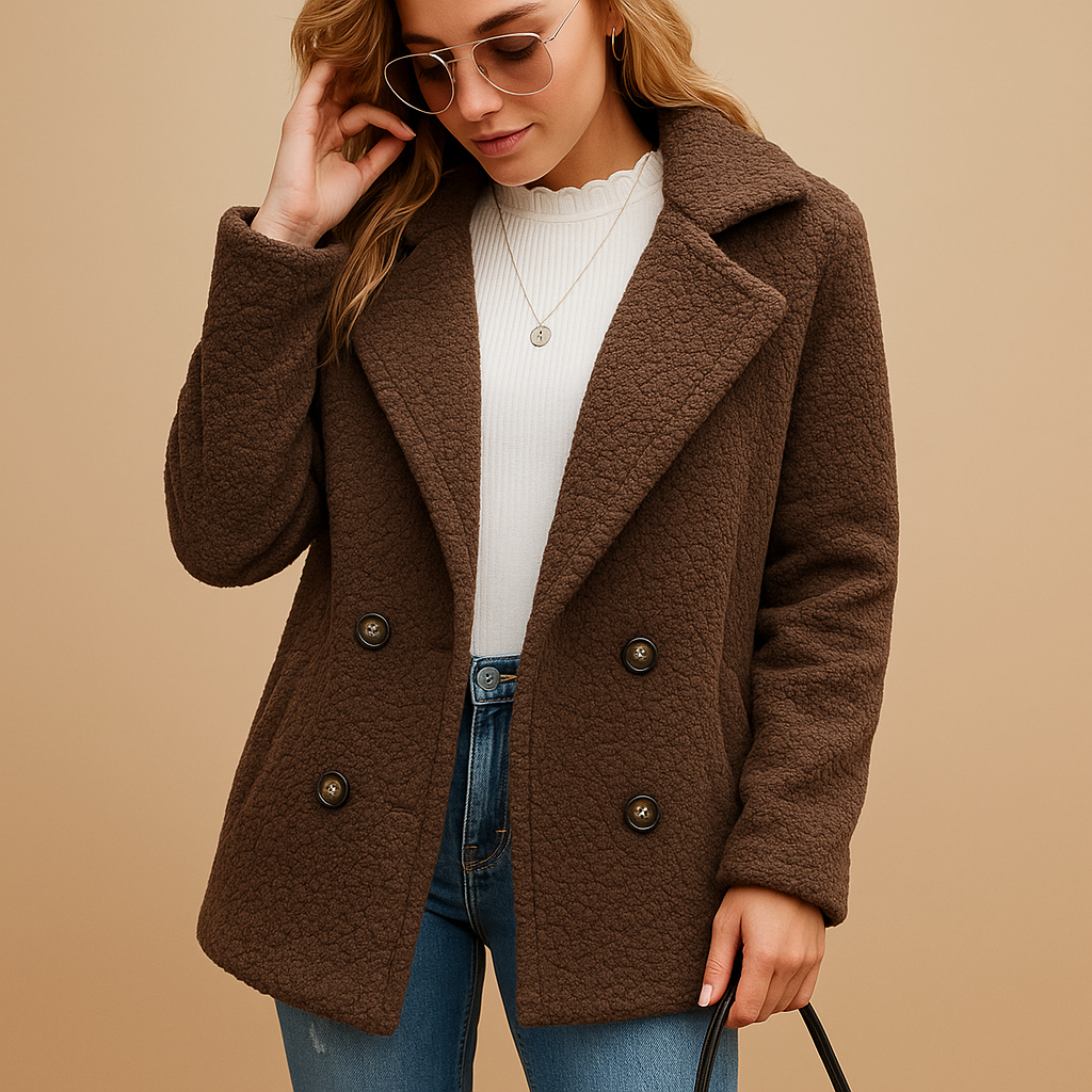 Keyla | Korte winterjas met knoopsluiting voor dames