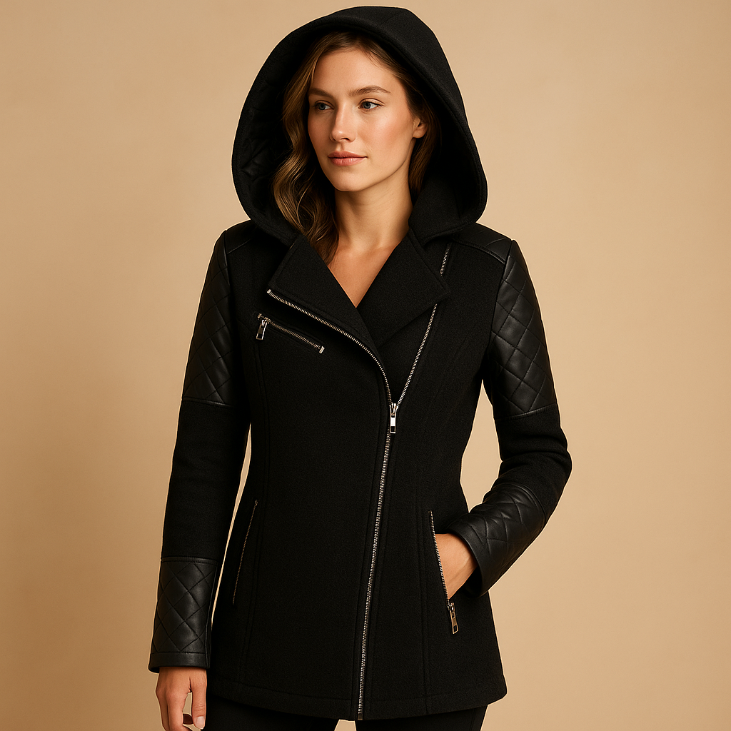Iliana | Lange winterjas met capuchon voor dames