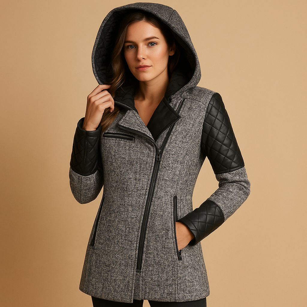 Iliana | Lange winterjas met capuchon voor dames