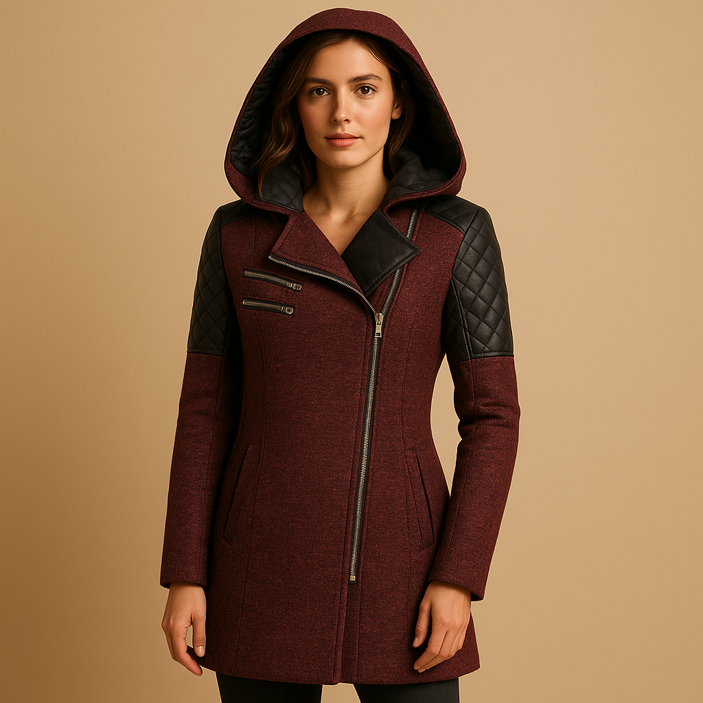 Iliana | Lange winterjas met capuchon voor dames