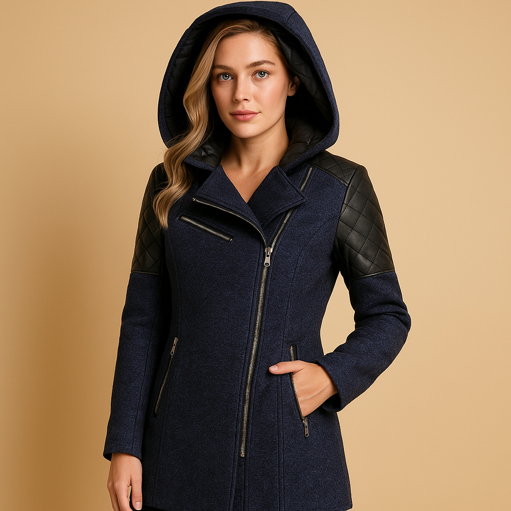 Iliana | Lange winterjas met capuchon voor dames