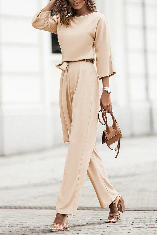 Lilly – Elegante Abrikozenkleurige Jumpsuit voor Dames