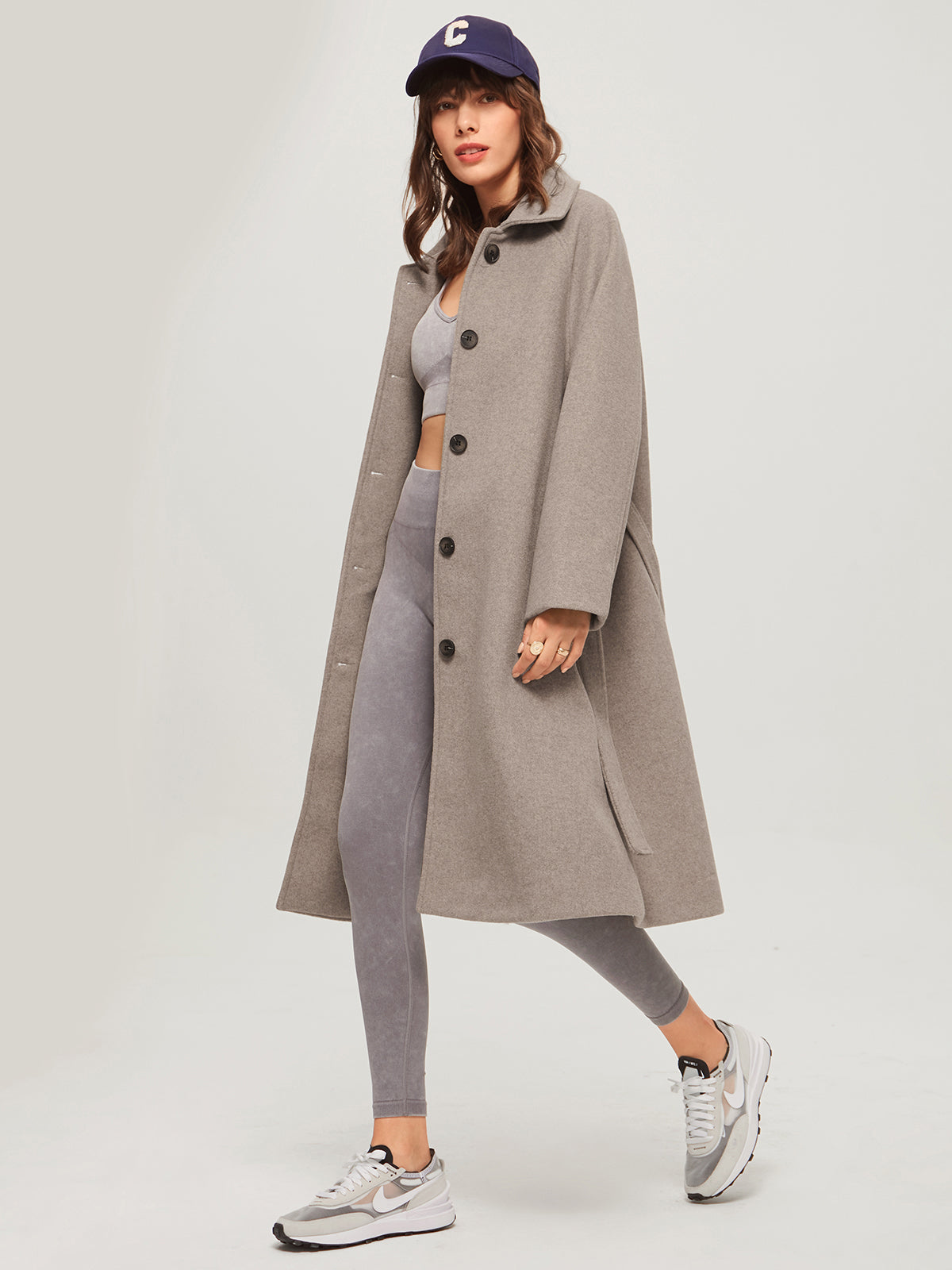 Florentine | Dames herfst overjas van geweven stof met casual stijl