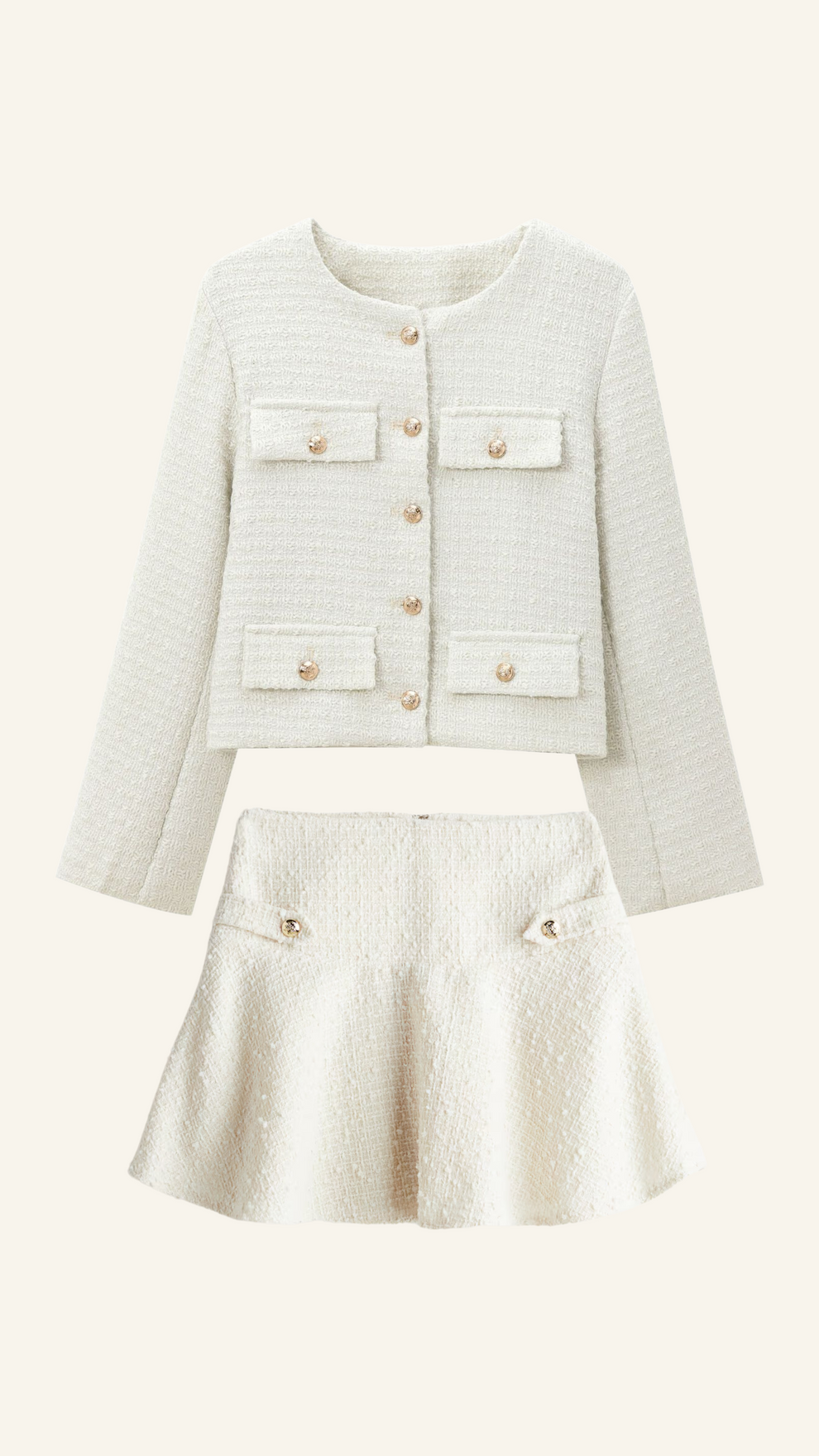 Roeline | Dames Set met Rok en Top in Luxe Mohairmix