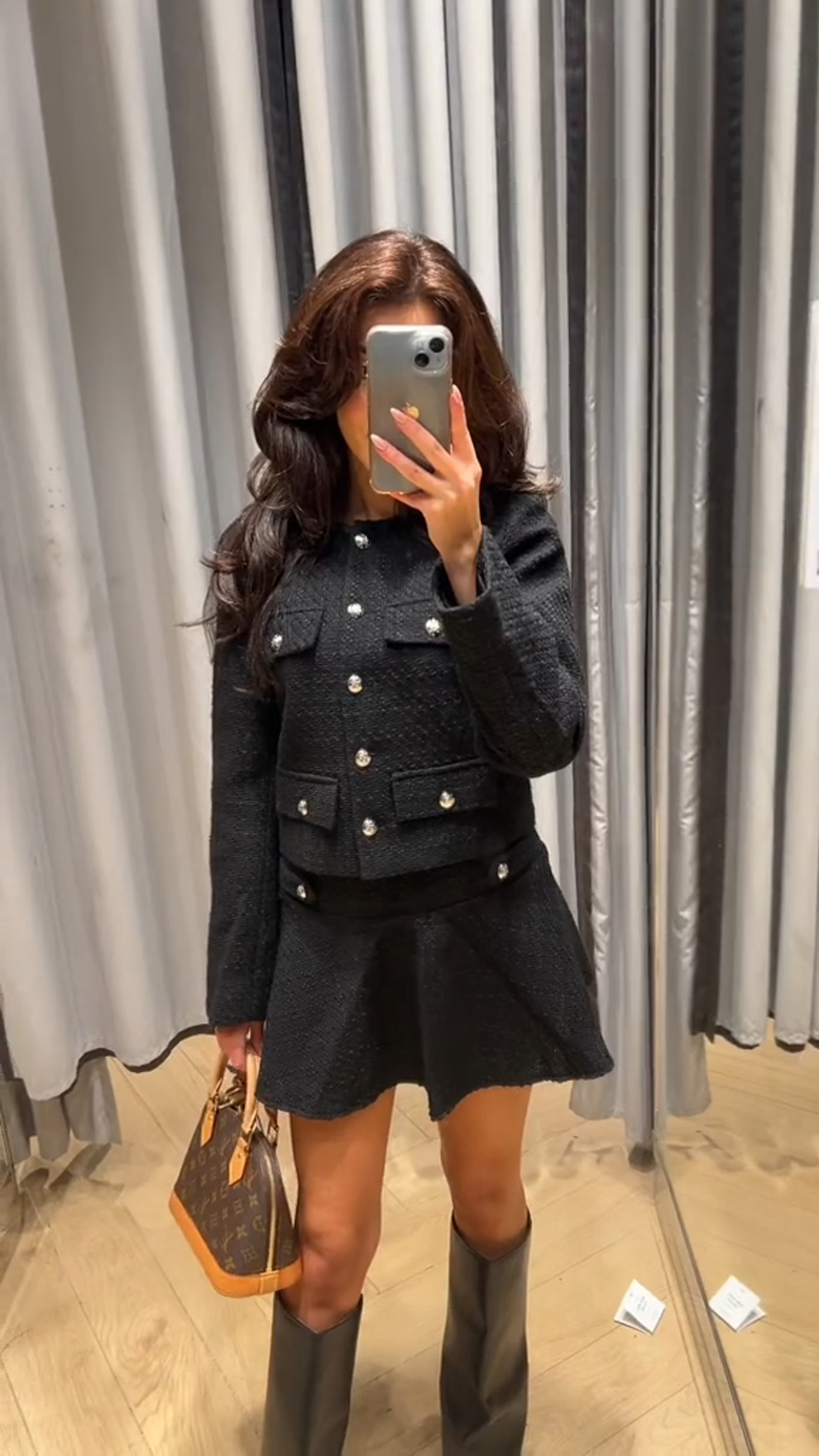 Roeline | Dames Set met Rok en Top in Luxe Mohairmix
