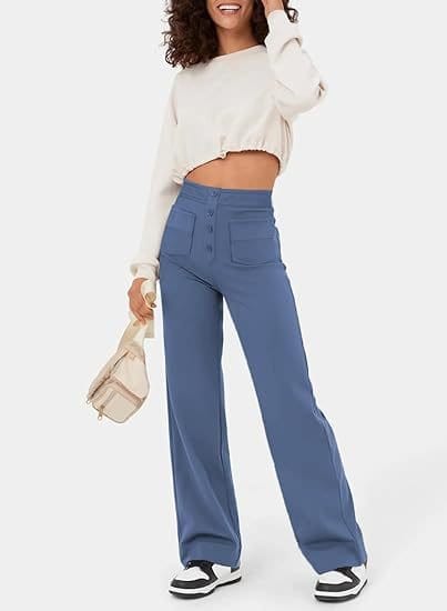 Sue – High-Waisted Elastische Casual Broek