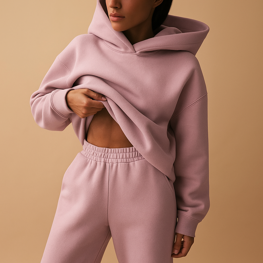 Solange - Oversized loungewear set met hoodie en broek voor dames