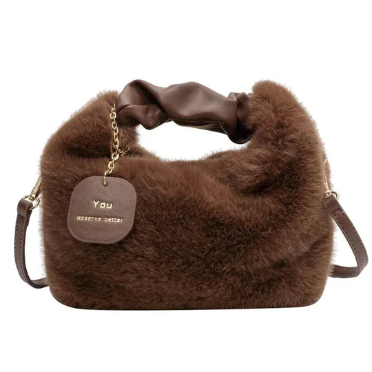 Virginia | Elegante Zachte Fluffy Tas voor dames