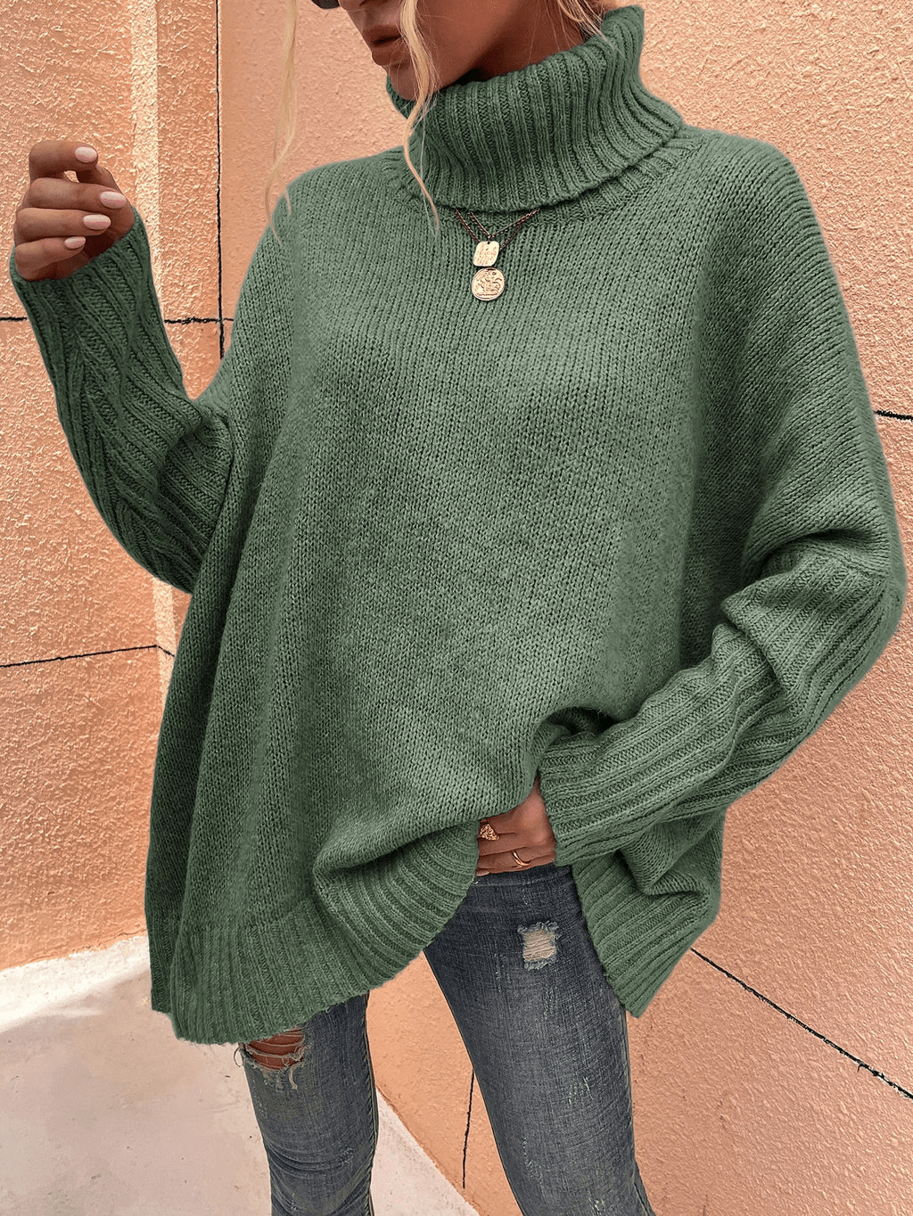 Romy | Casual Dropped Shoulder Jumper Coltrui voor damesr