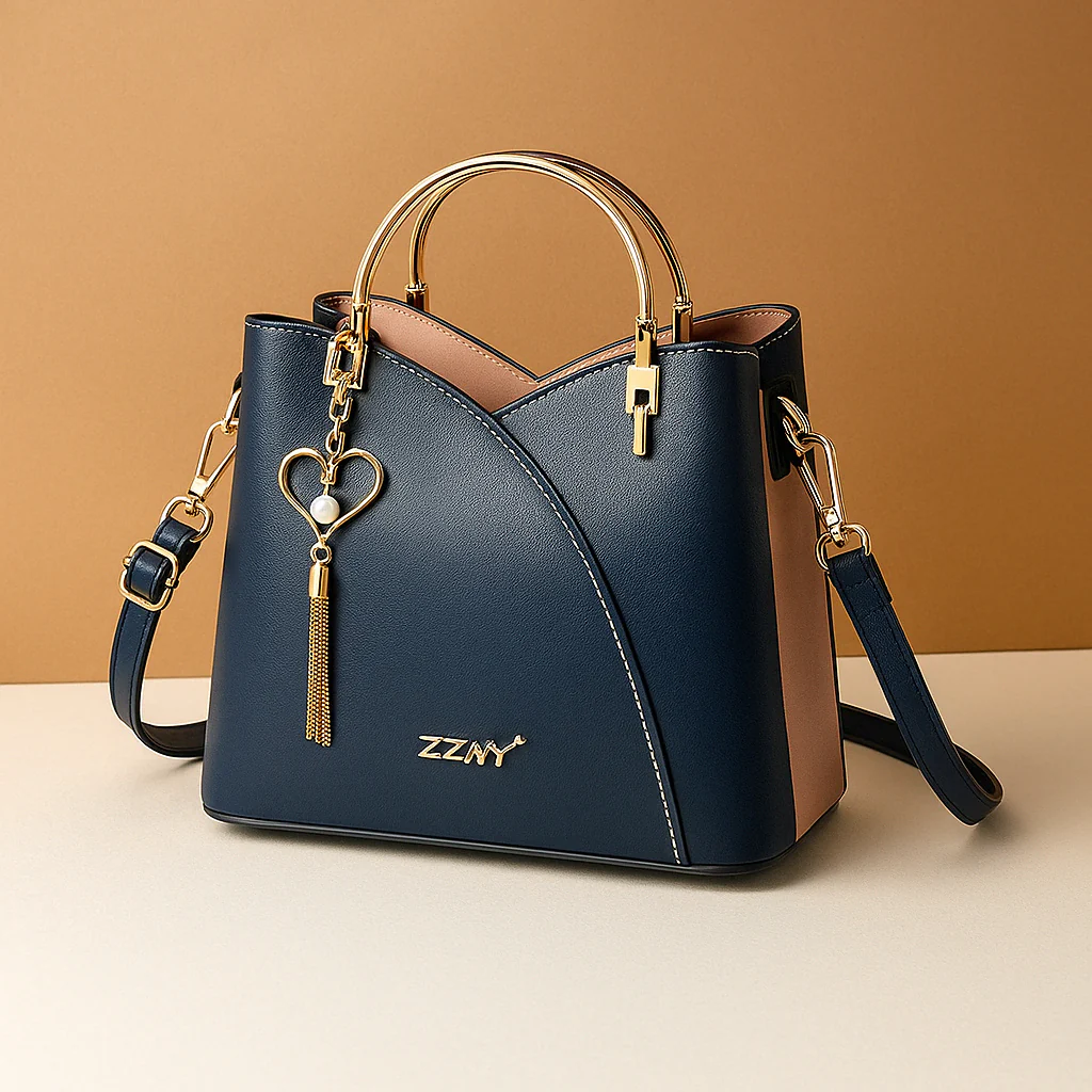 Raina - Schoudertas met geometrisch patroon en verstelbare riem voor dames