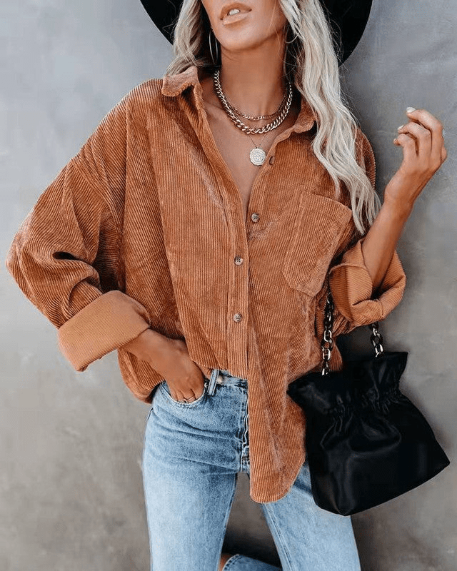 FLOOR | Stijlvolle en Comfortabele Corduroy Blouse