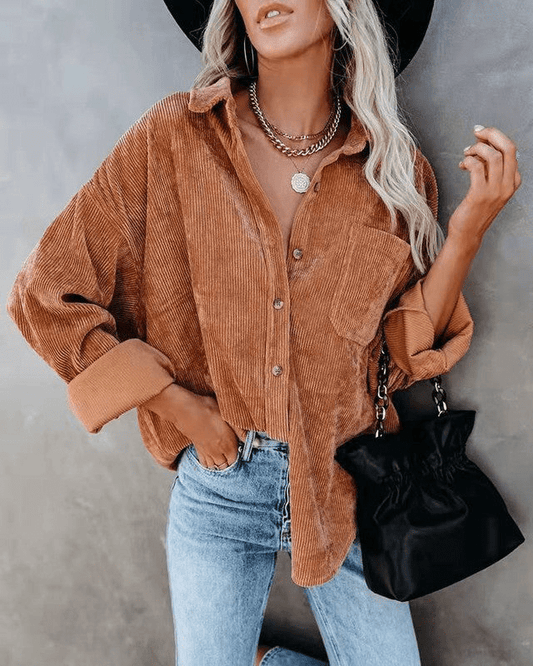 FLOOR | Stijlvolle en Comfortabele Corduroy Blouse