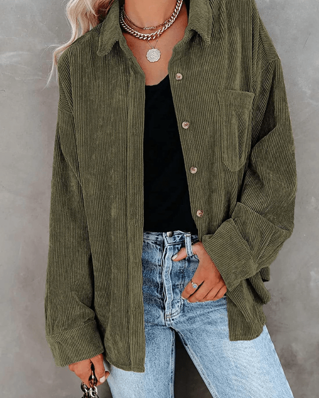 FLOOR | Stijlvolle en Comfortabele Corduroy Blouse