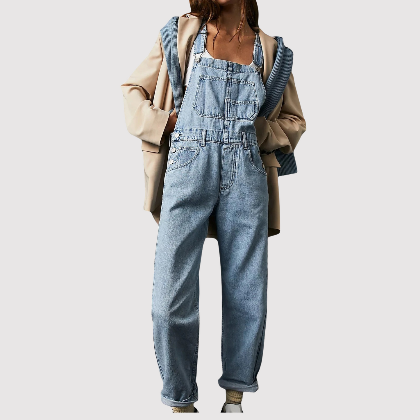 Kathy - Stoere Denim Tuinbroek voor dames