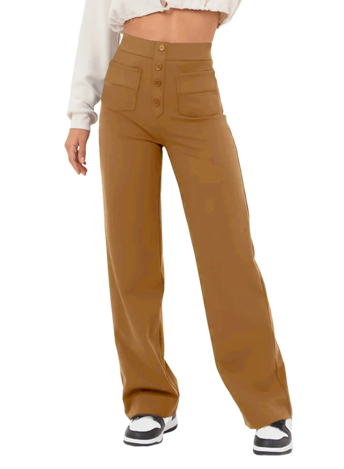 Marcia | Hoge Taille Wijde Broek voor Casual Comfort