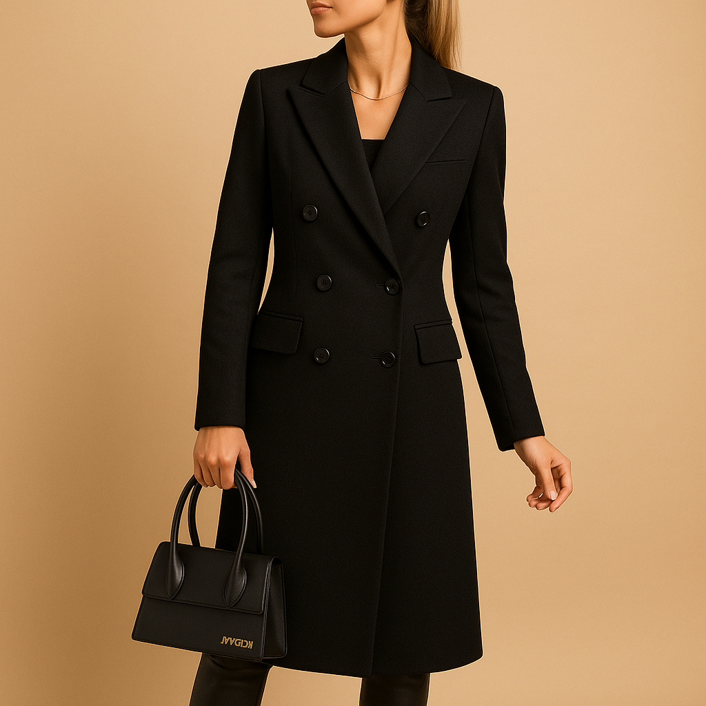 Rinoa - Stijlvolle lange winterjas voor dames