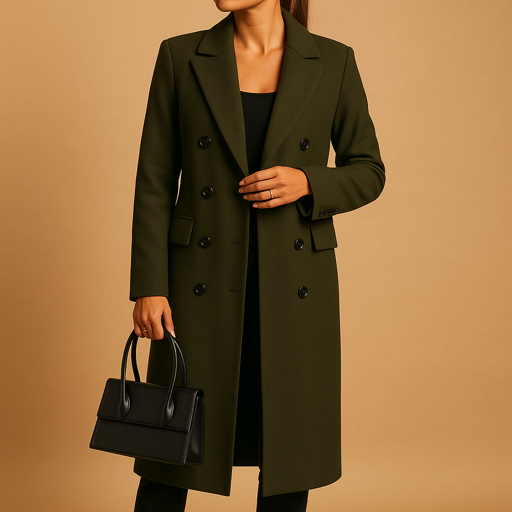Rinoa - Stijlvolle lange winterjas voor dames