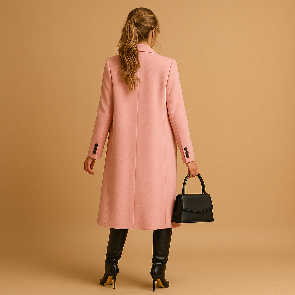 Rinoa - Stijlvolle lange winterjas voor dames