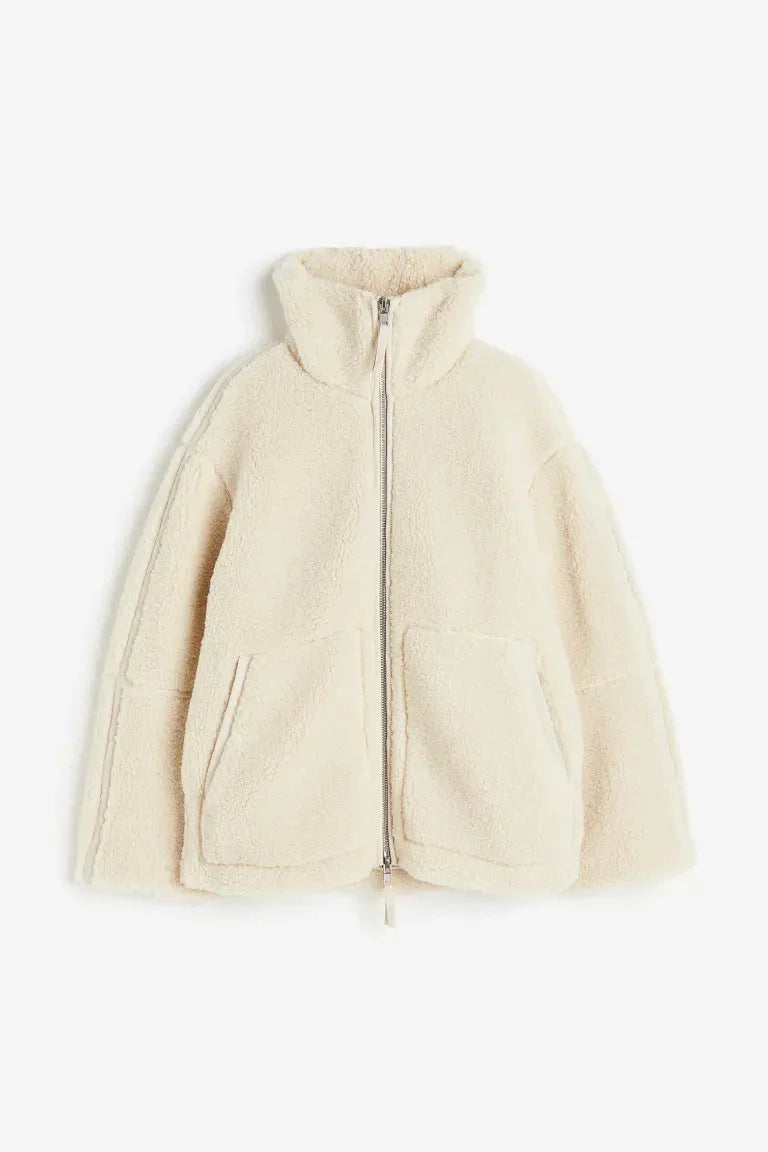 Alina - Wollen Herfst Teddy Jas voor Dames