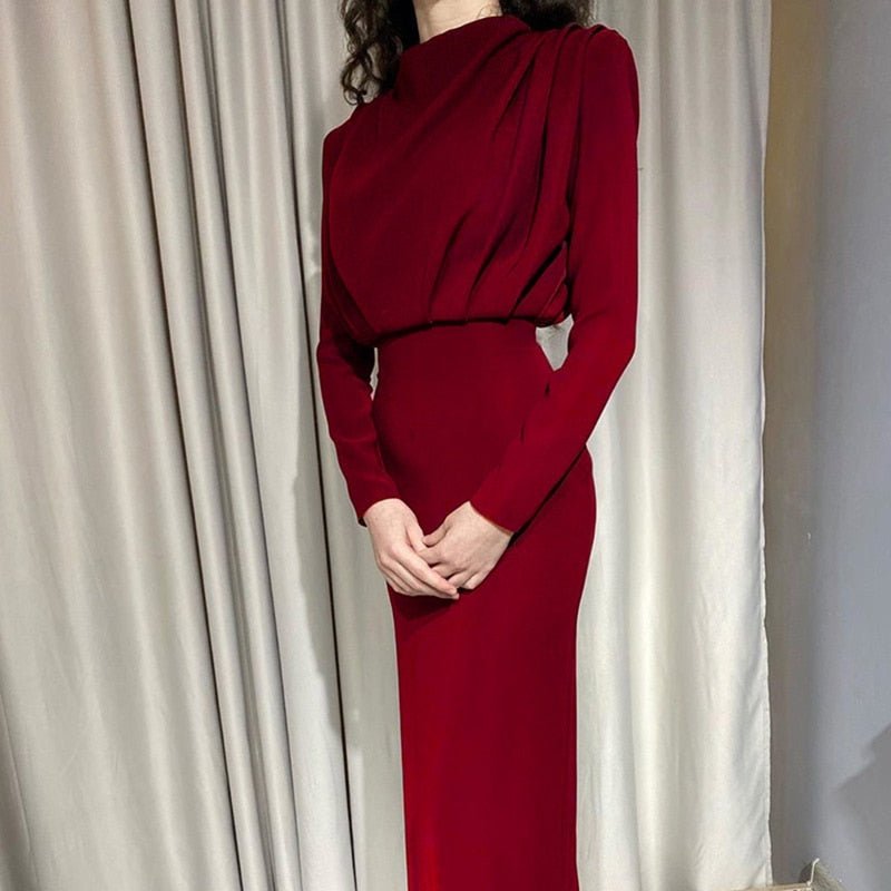 Milde - Elegante Draped Midi Jurk