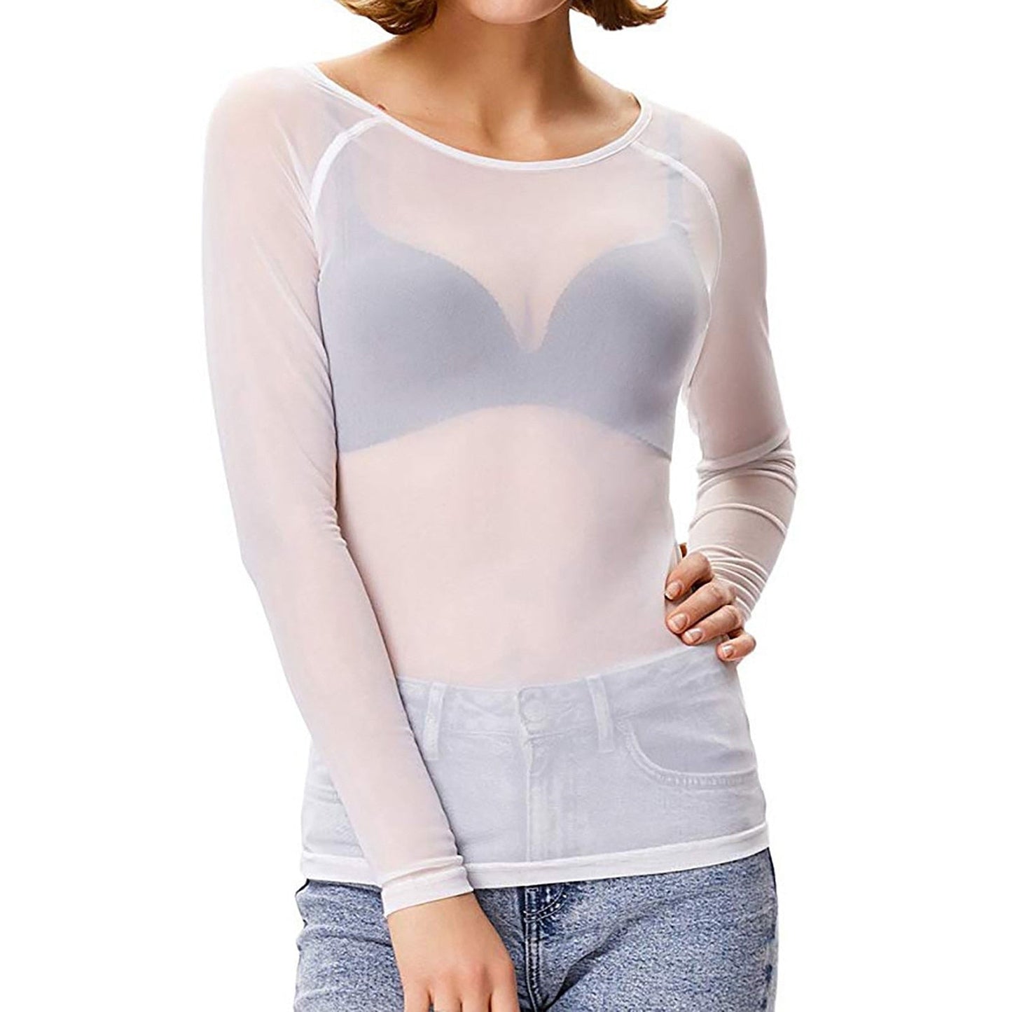 Feliz | Uitdagende Doorschijnende Mesh Top