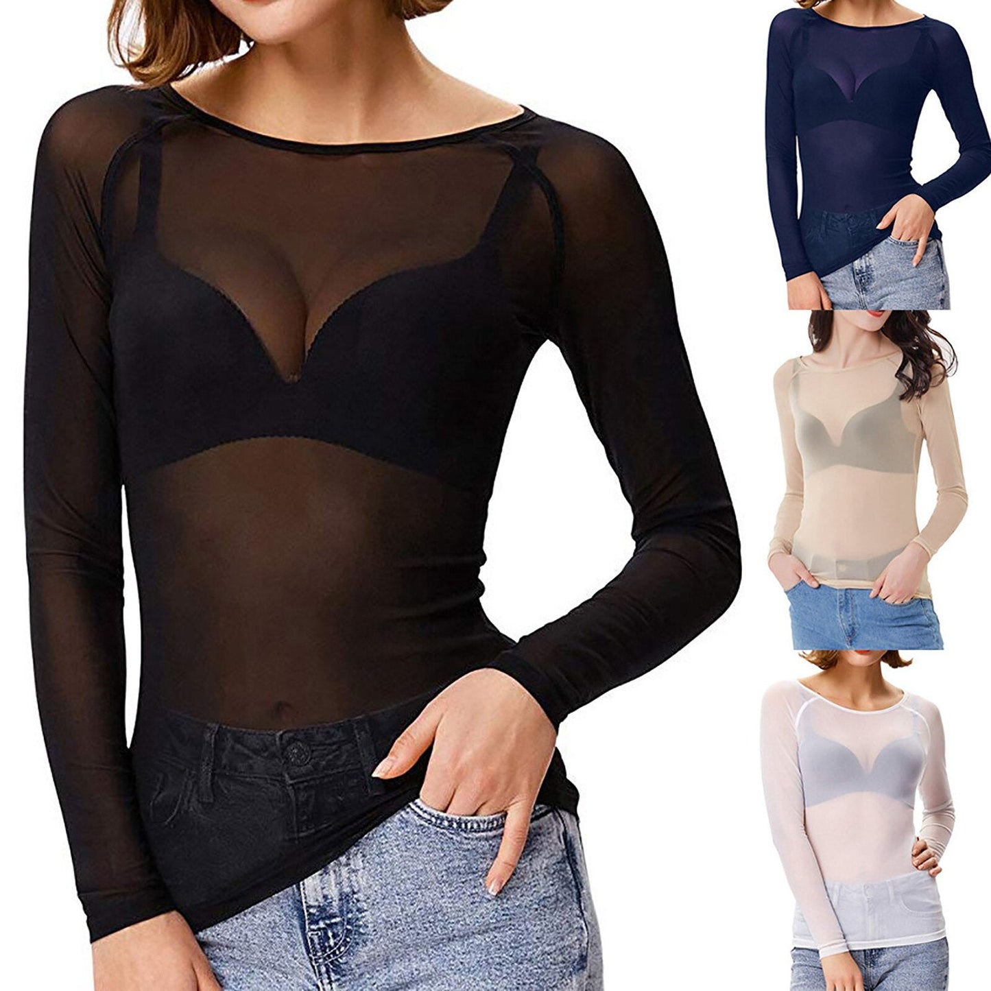 Feliz | Uitdagende Doorschijnende Mesh Top