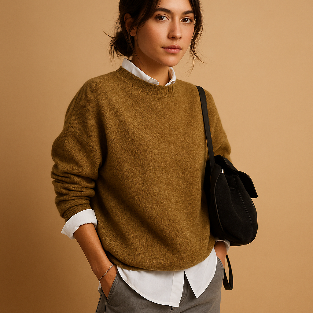 Diede | Wollen damestrui met elegante pasvorm en minimalistische afwerking