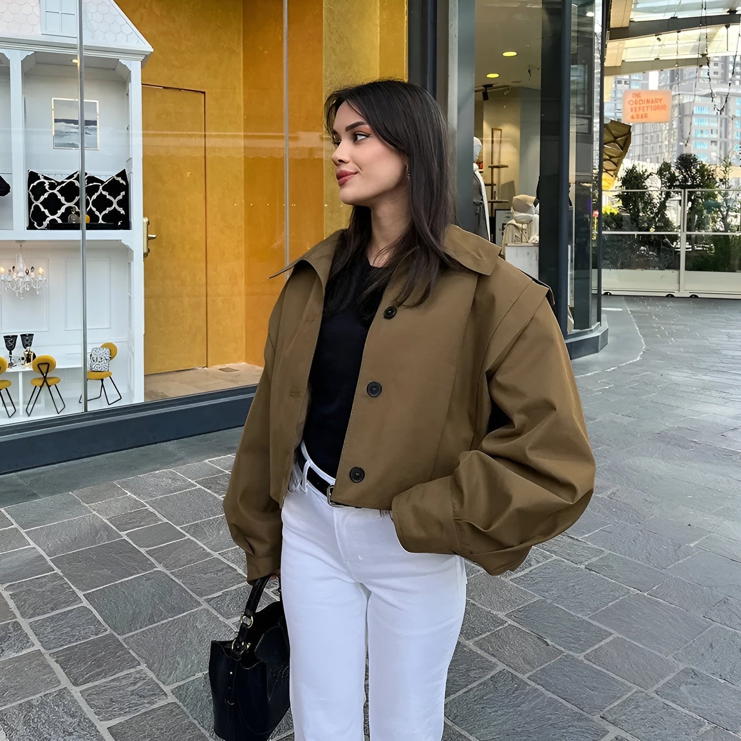 Carmen | Tussenjas Dames met Hoge Kraag en Knoopsluiting & Onmisbaar voor de Herfst