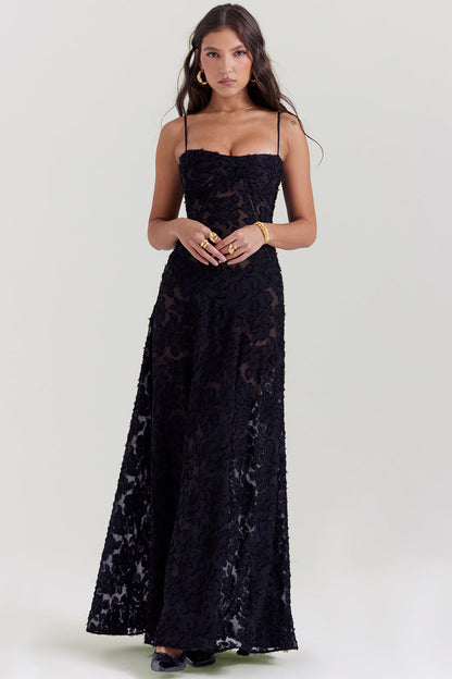 Liane | Stralend Elegant in een Rugloze Maxi-Jurk