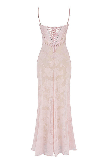 Liane | Stralend Elegant in een Rugloze Maxi-Jurk
