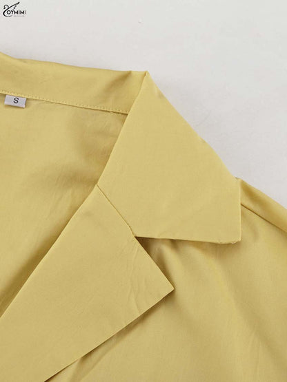 Jess | Oymimi Casual Geel Katoen Tweedelig Set