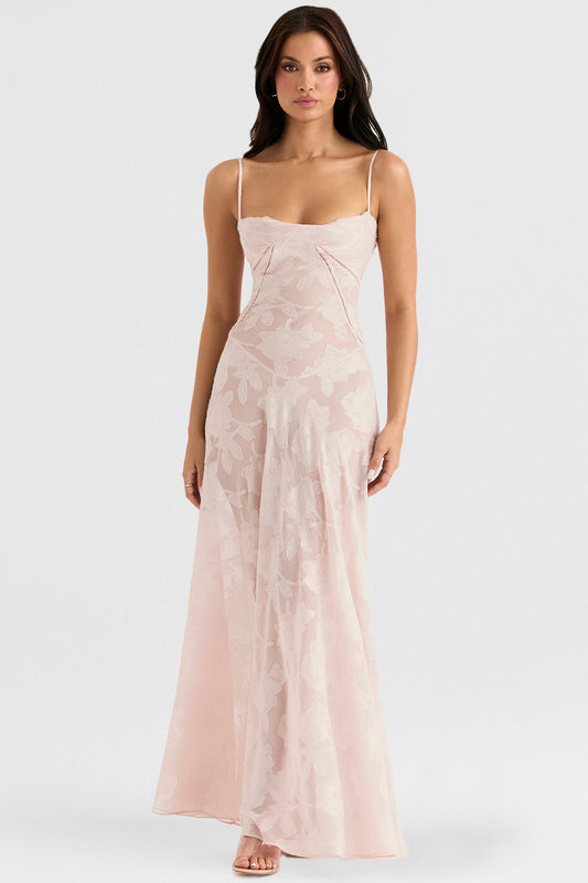 Liane | Stralend Elegant in een Rugloze Maxi-Jurk