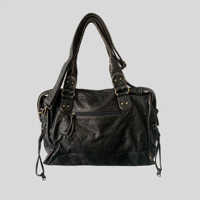 Clarissa - Vintage Leren Draagtas Voor Vrouwen