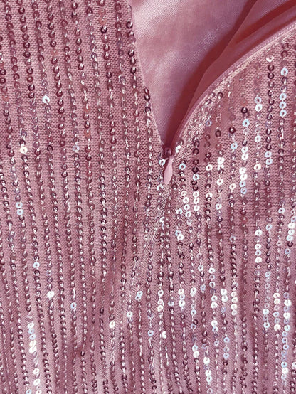 KELLY – Glitterjurk met Versierde Bandjes