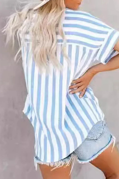 Helen – Casual Gestreepte Patchwork Top voor dames