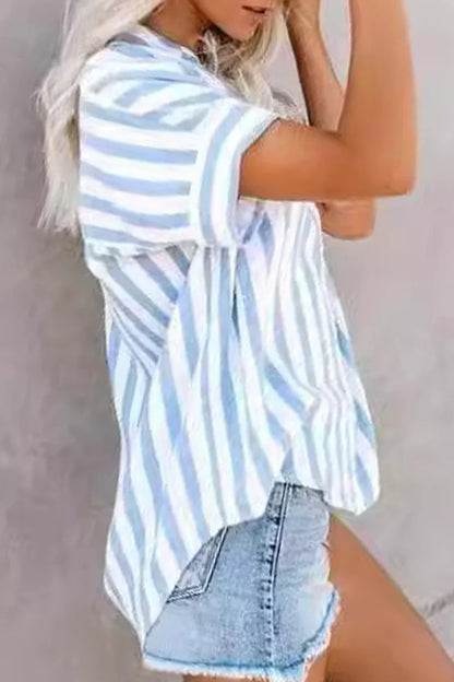 Helen – Casual Gestreepte Patchwork Top voor dames